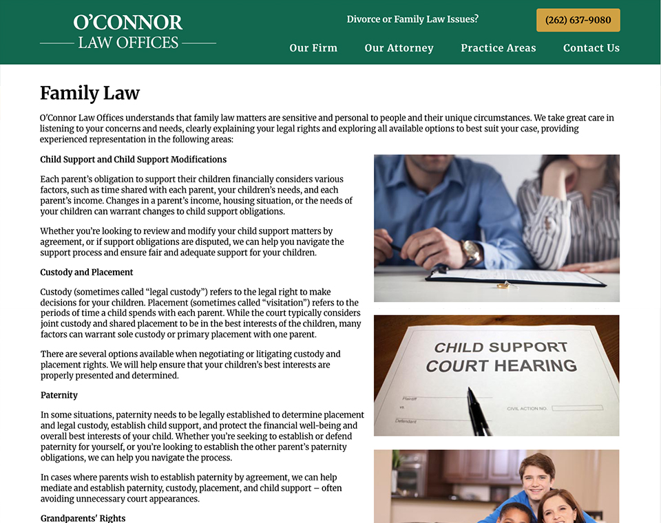 O’Connor Law Family Law Page