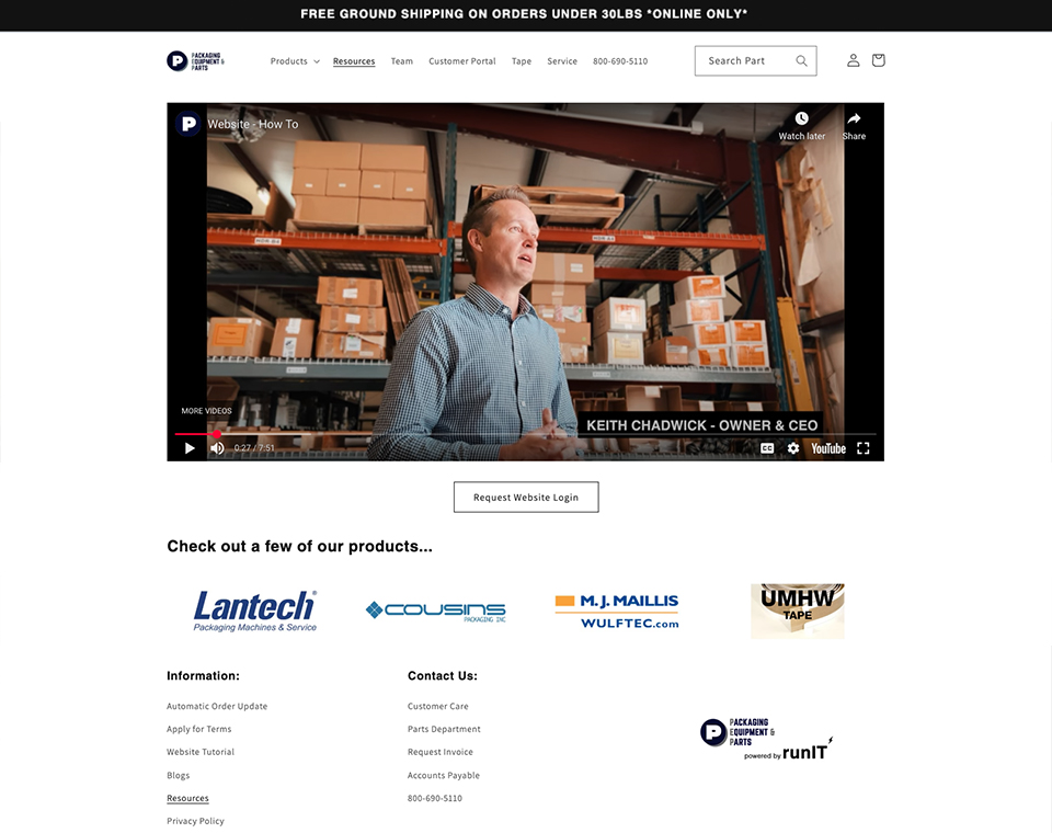 Packaging Equipment & Parts - Resources Page