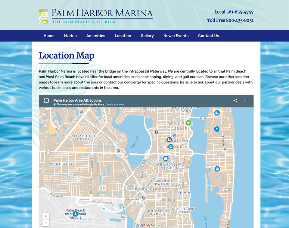 Palm Harbor Marina Location Map Page
