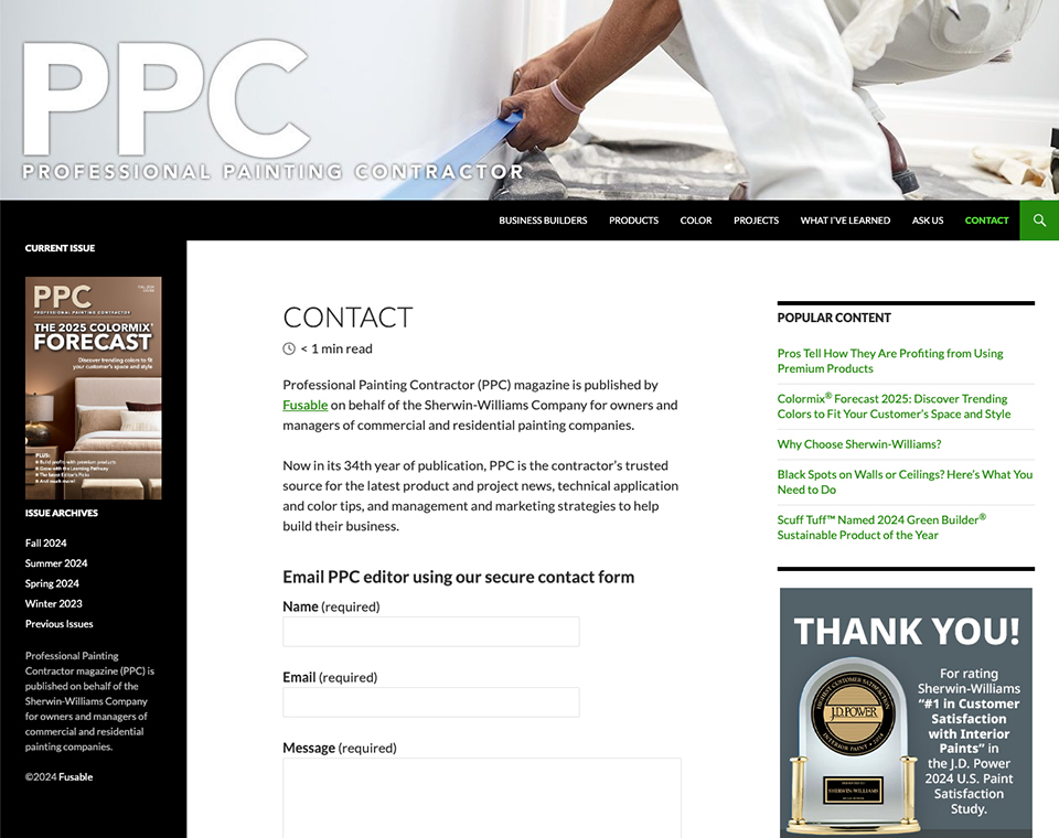 PPC Contact Page