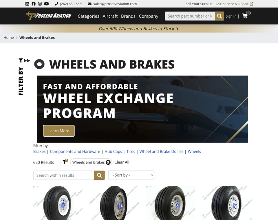 Proserv Aviation Website Products