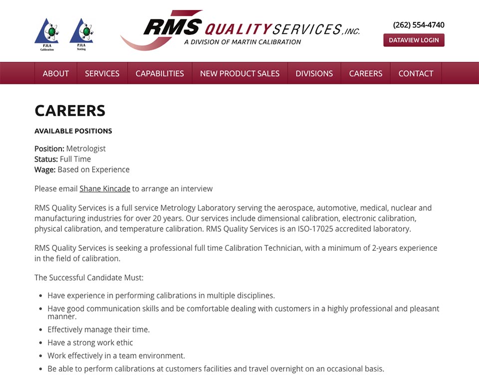 RMS Careers Page