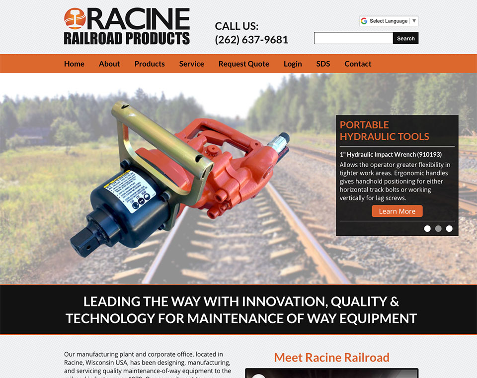 Racine Railroad Products Home Page