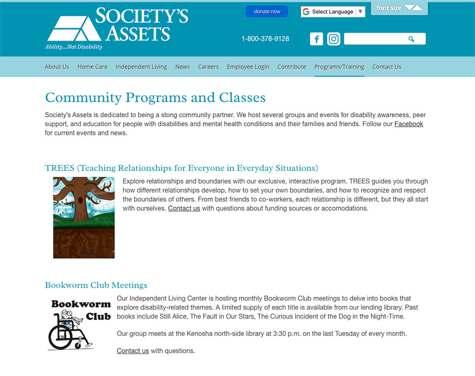 Society's Assets Information Page
