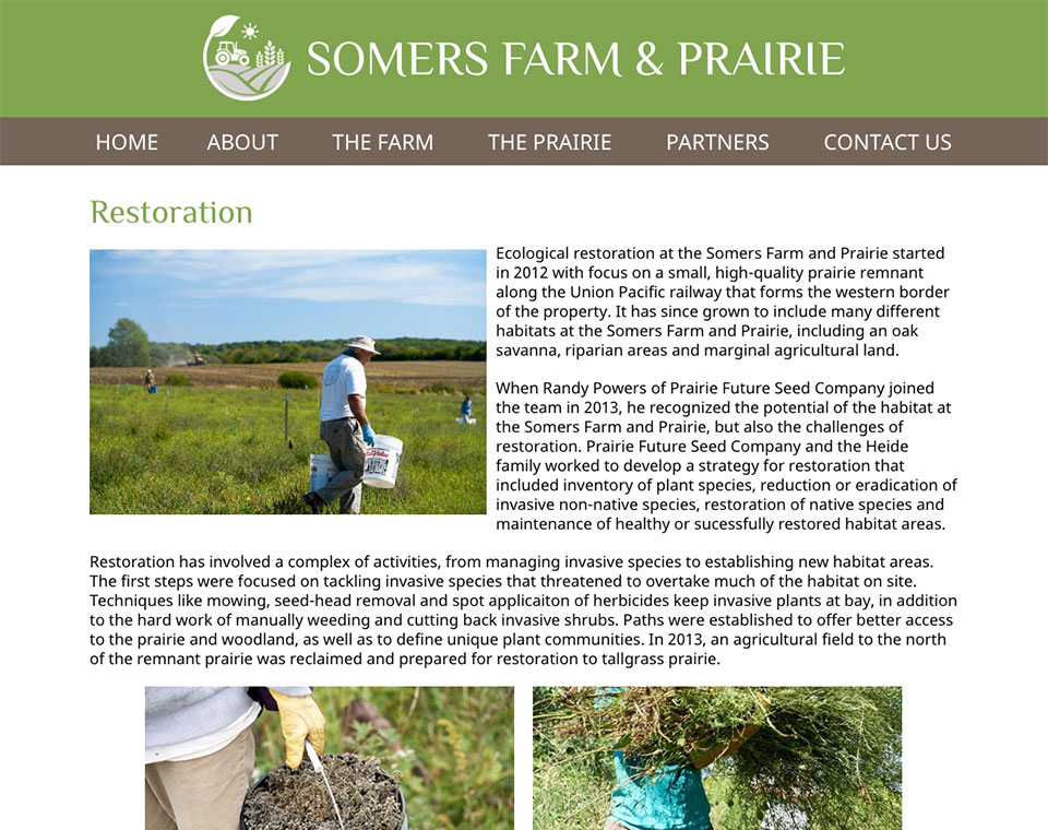 Somers Farm & Prairie Information Page