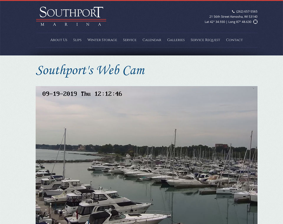 Southport Marina Live Webcam Page