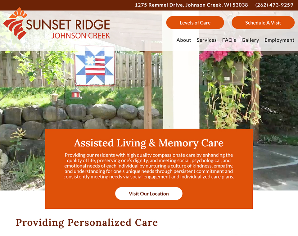 Sunset Ridge Johnson Creek - Home Page