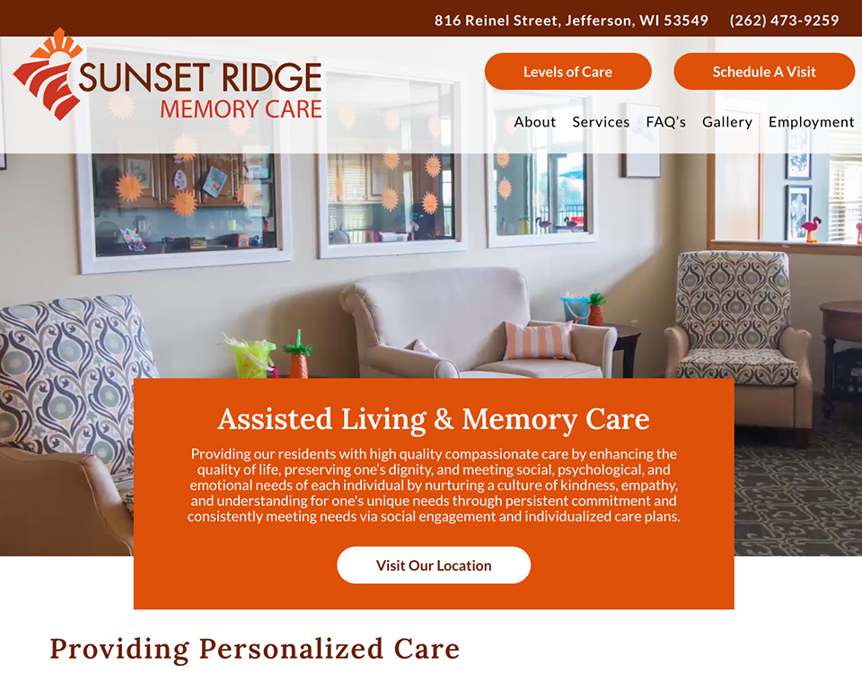 Sunset Ridge Memory Care - Home Page