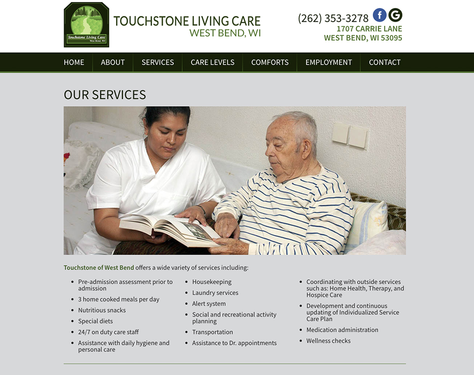 Touchstone of West Bend - Services Page