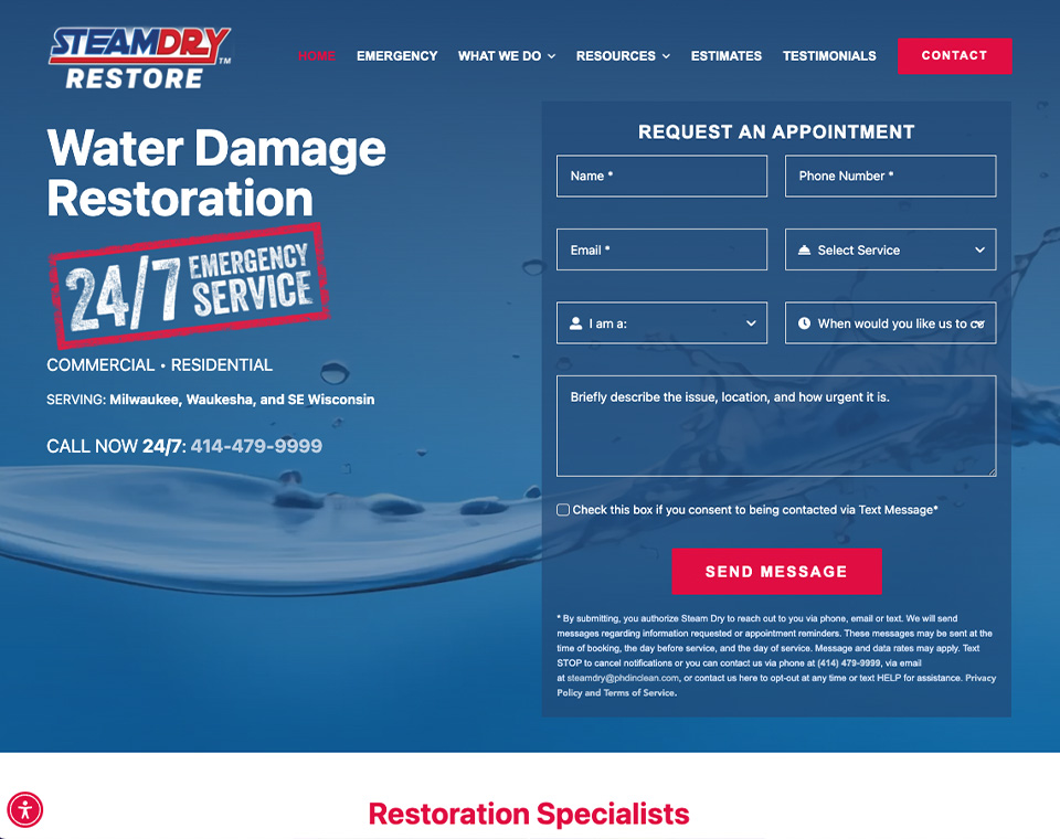 SteamDry - Home Page