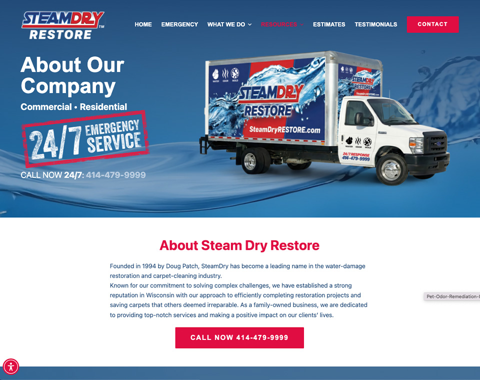 SteamDry - About Page