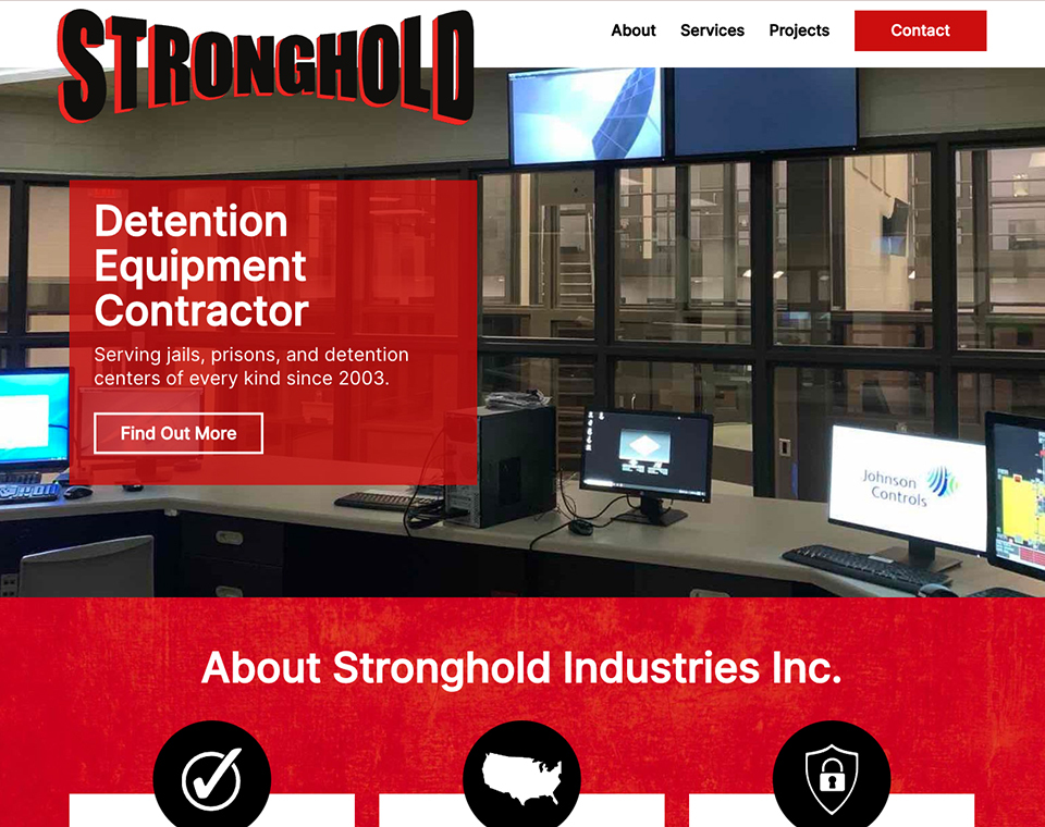 Stronghold Industries website homepage