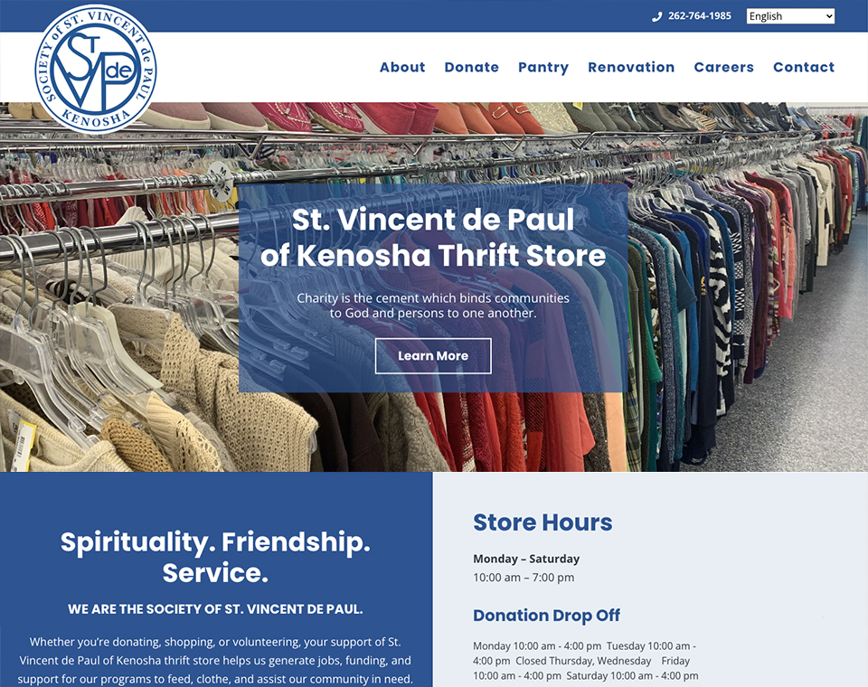 St. Vincent de Paul of Kenosha Thrift Store - Home Page