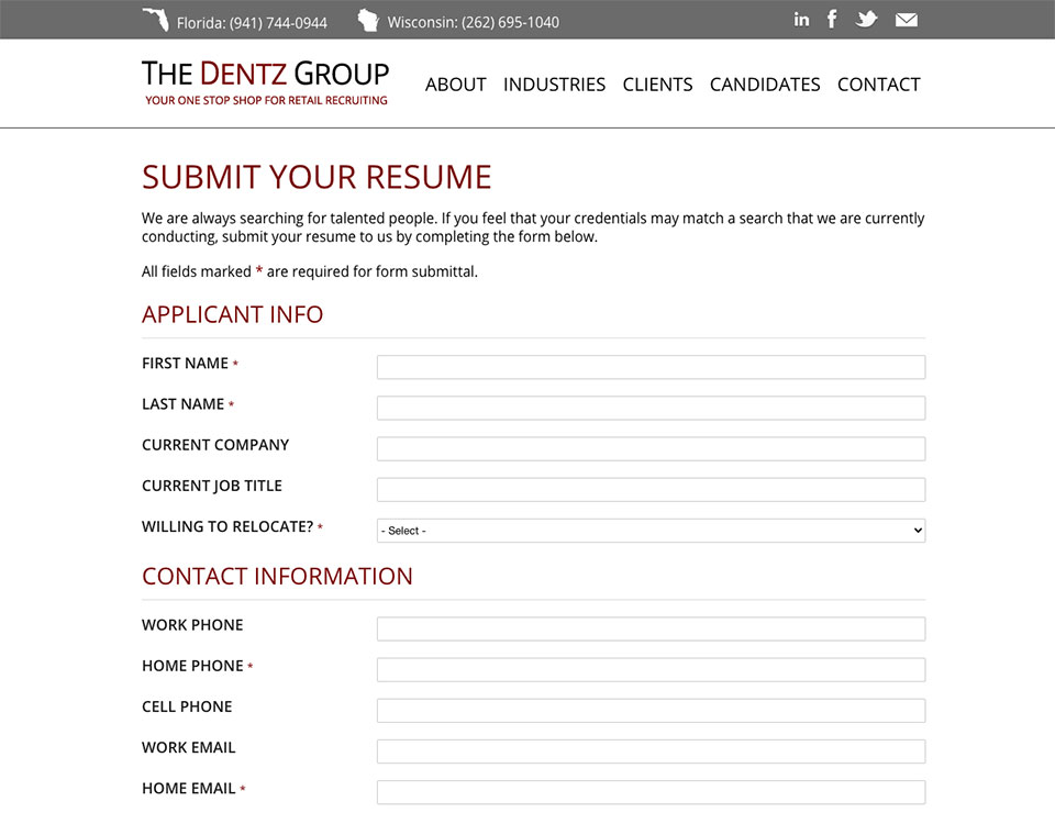 The Dentz Group Application Form