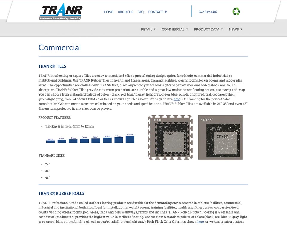 TRANR Website Commercial Page