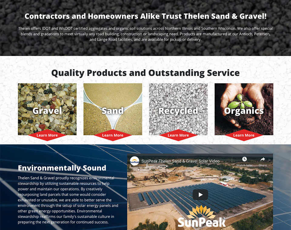 Thelen Sand & Gravel Home Page 2