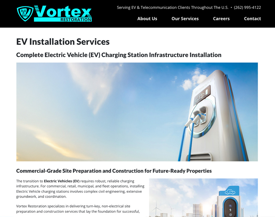 Vortex Restoration EV Installation Services