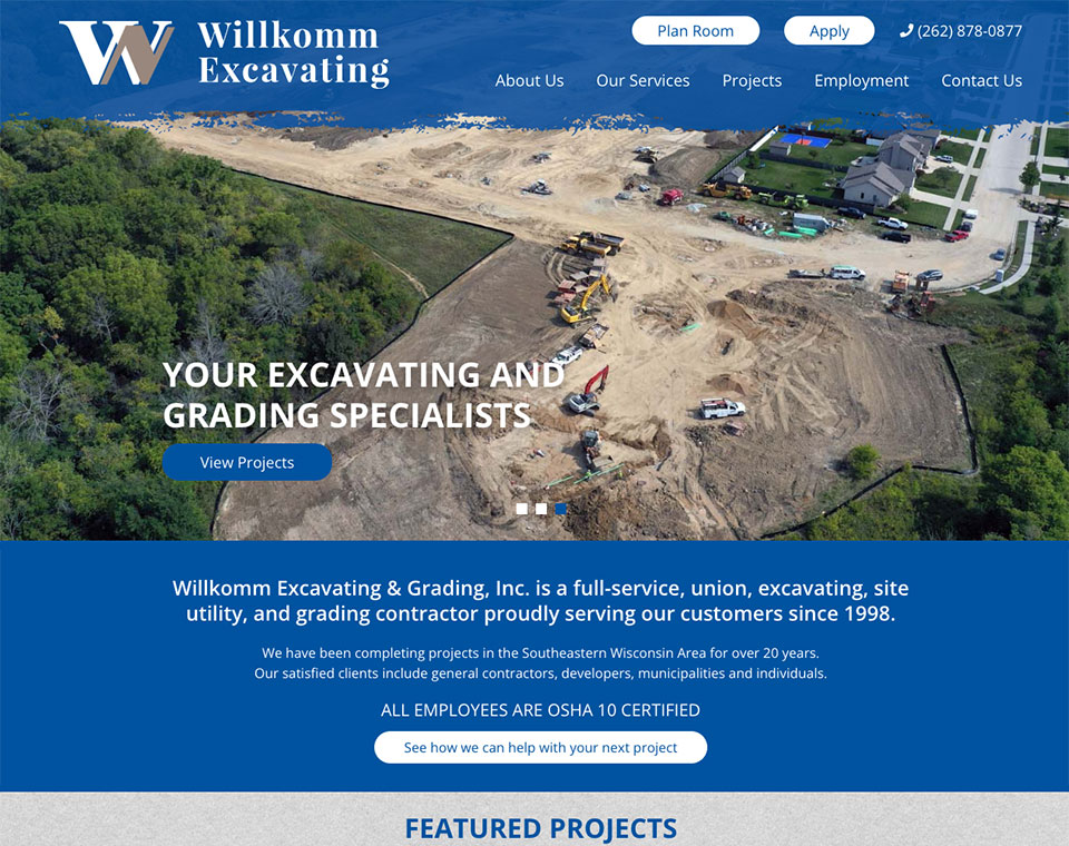 Willkomm Excavating Home Page