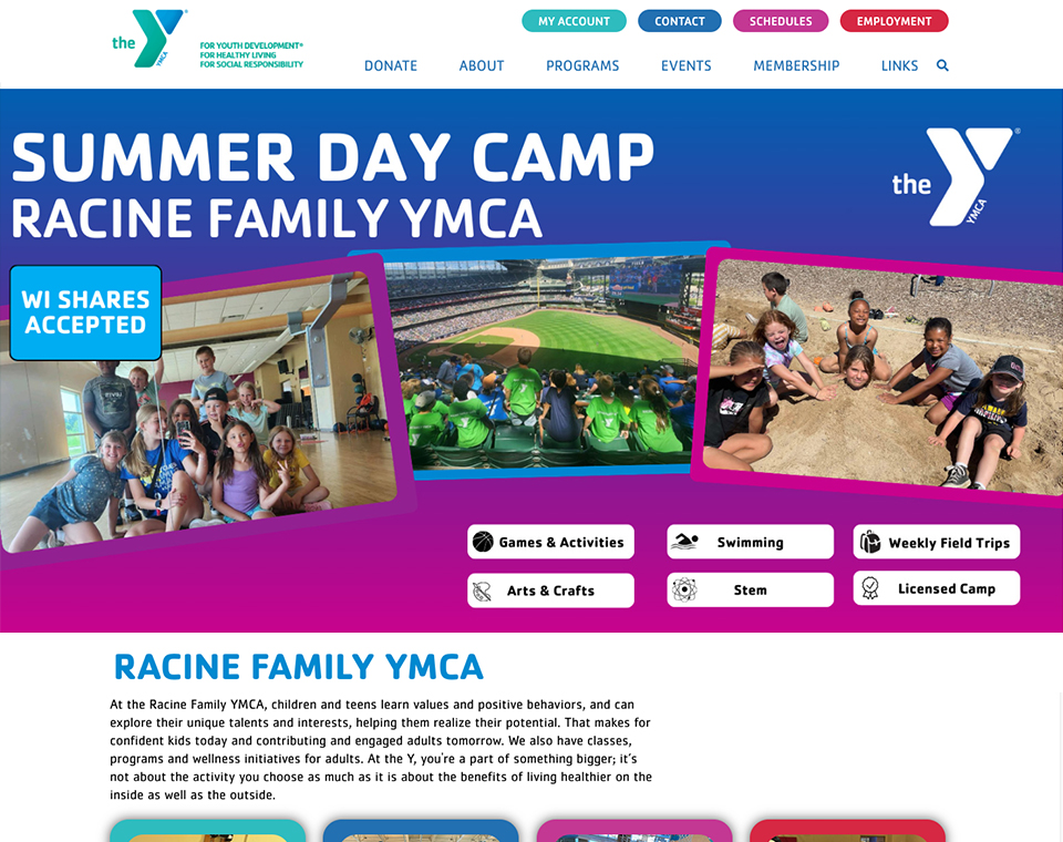 YMCA Racine Home Page