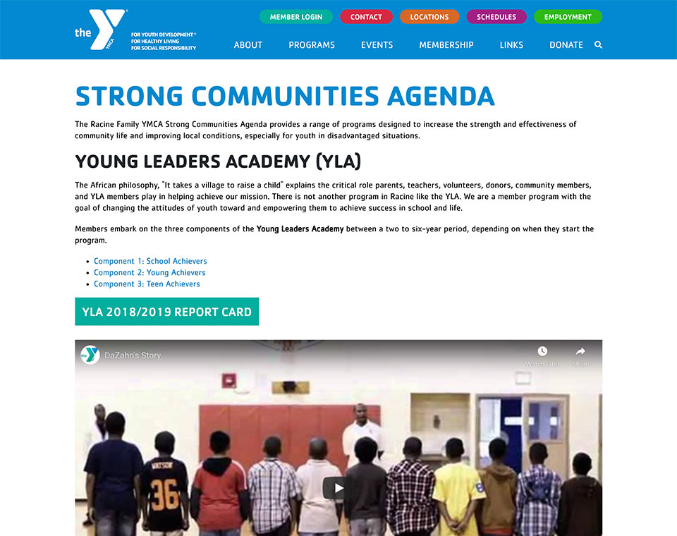 Racine YMCA Program Info Page