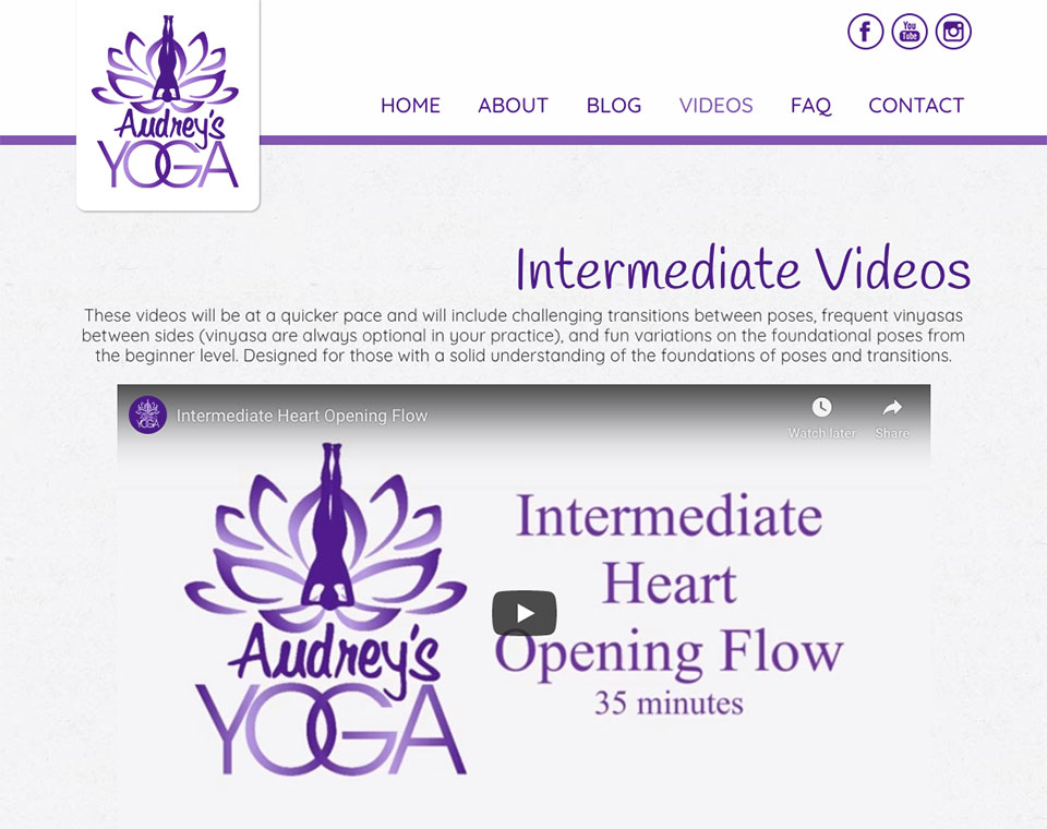 Audrey's Yoga Video Repository