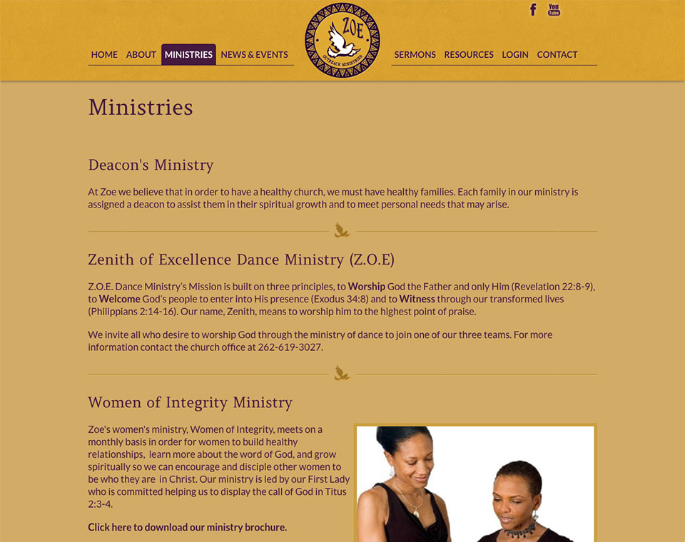 Zoe Outreach Ministries Page