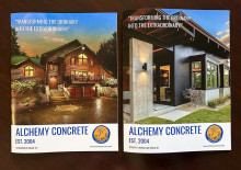 Two Full color 12-page Brochures made for Alchemy Concrete.